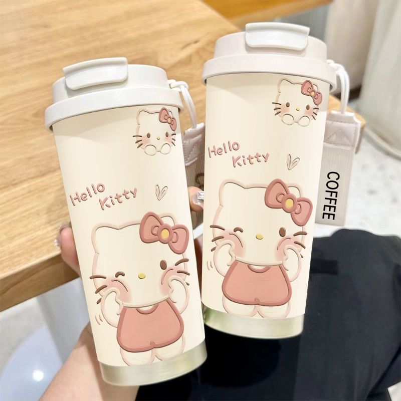 Damen Isolierbecher mit praktischem Tragegriff und charmantem Hello Kitty Design Brehn
