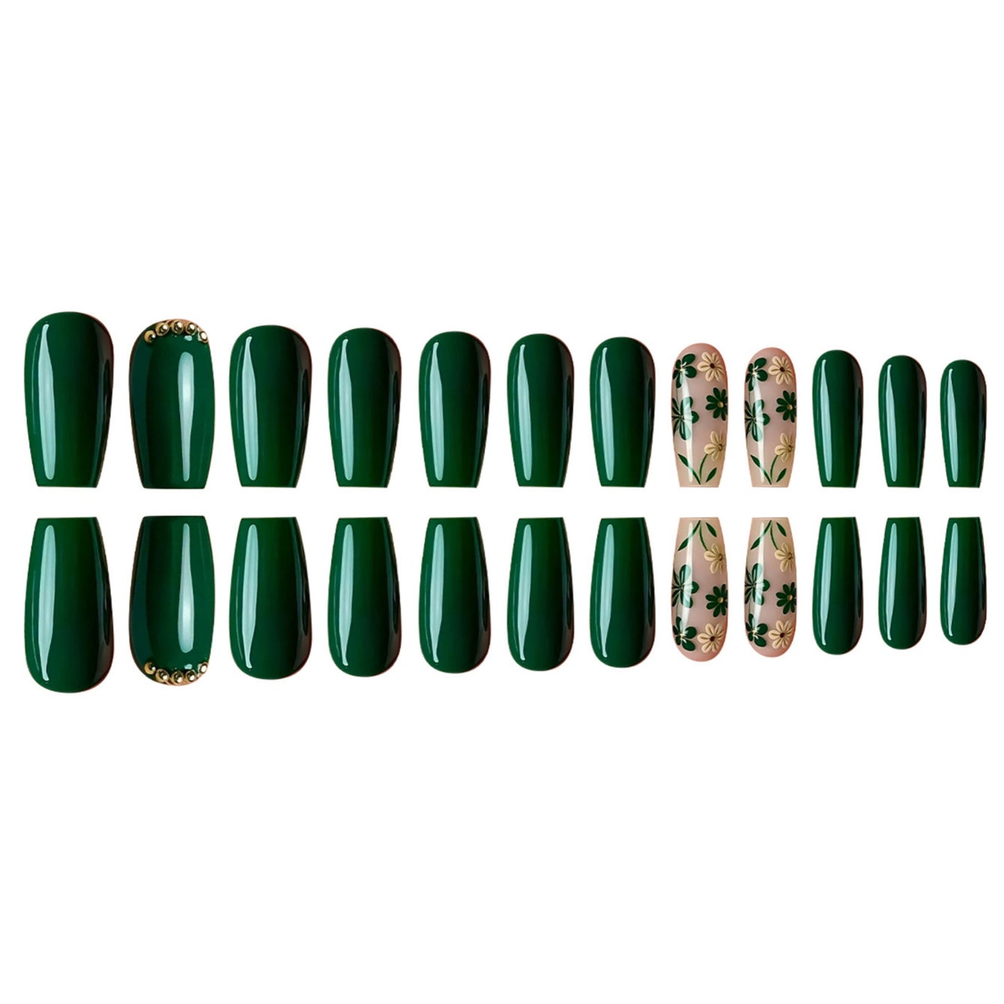 Botanisches Nagelkunst Press-On Set Brehn