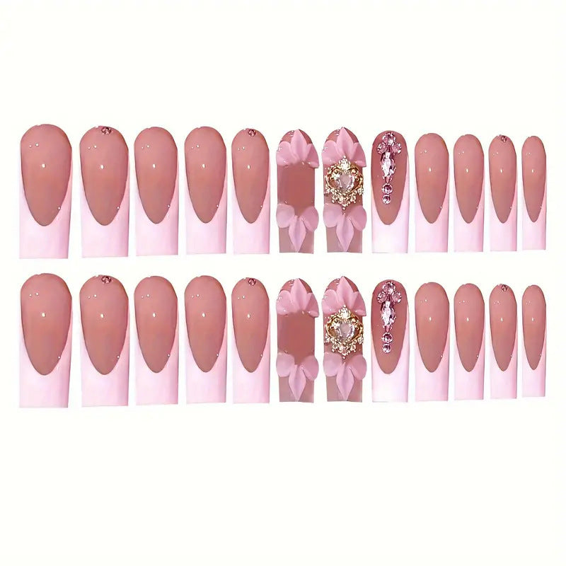 Floral Bohemian Press-On Nagelkunst Brehn
