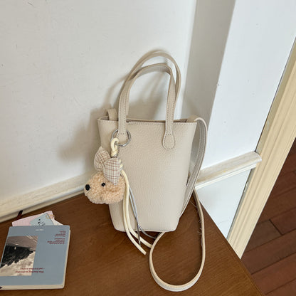 Kompakte Leder Mini Tote Tasche