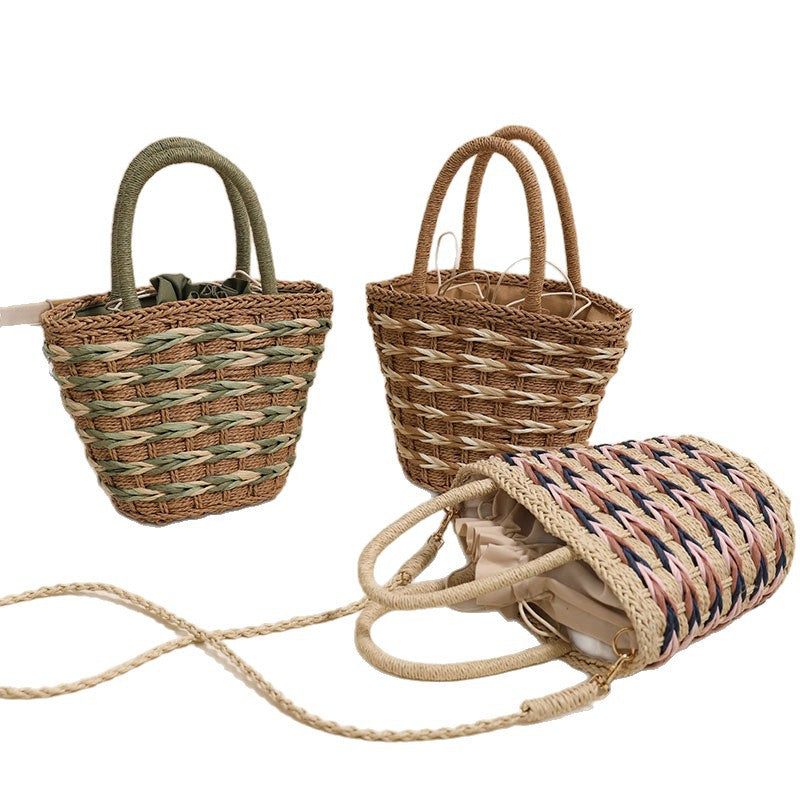 Damen Korbtasche mit eleganter Faltenerhöhung Brehn
