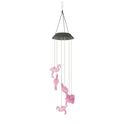 Dekorativer Flamingo Hängemobil Windspiel Gartenornament Brehn