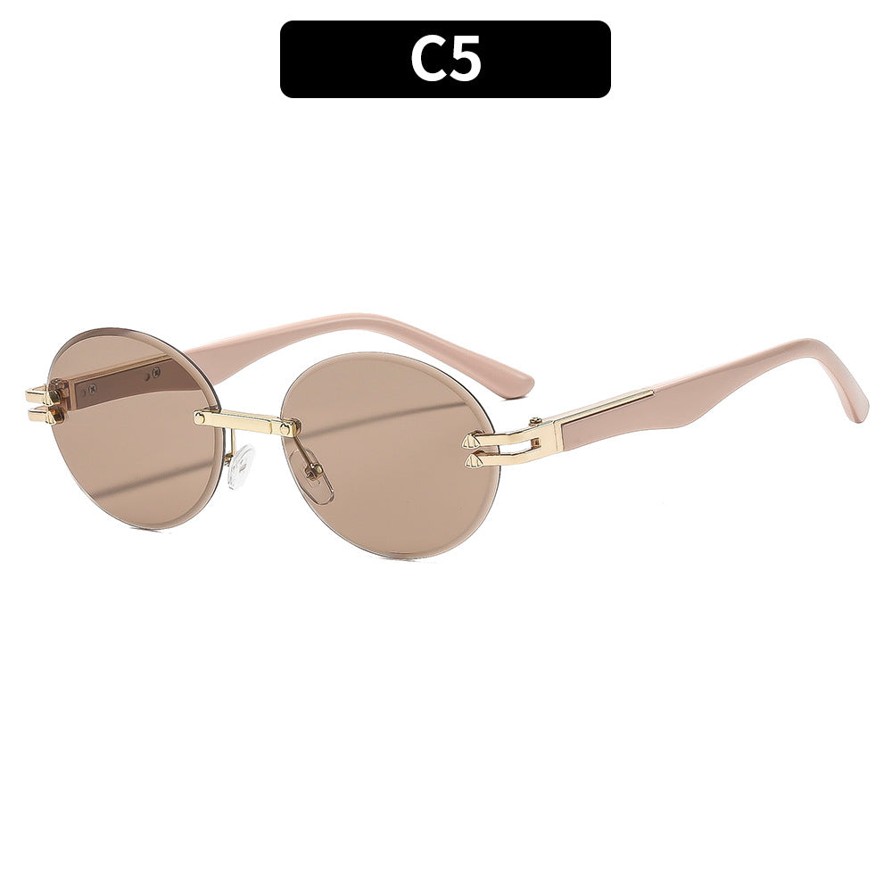 Eleganter Look Stilvolle Runde Rahmen Sonnenbrille