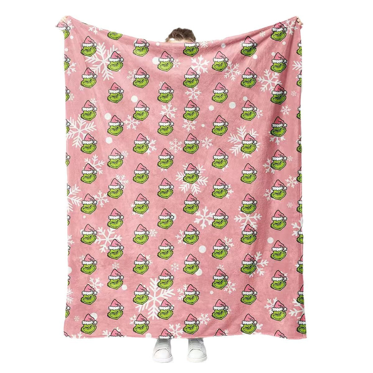 Fun Grinch-Themen Fleece-Wurfdecke