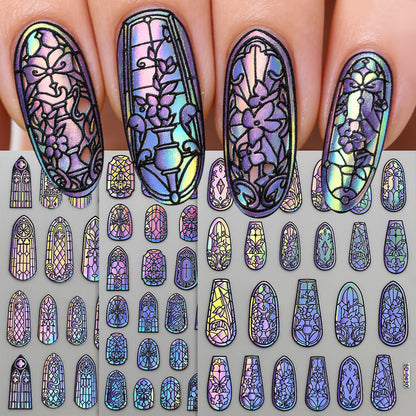 Künstlerische Nagelkunst Aufkleber