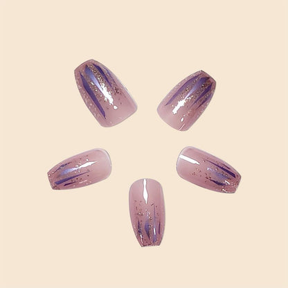 Glitzernde Glitzer-Gel-Nagelerweiterungen
