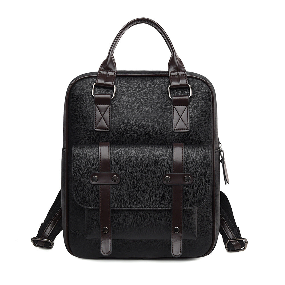 Strukturierter Leder Rucksack Brehn