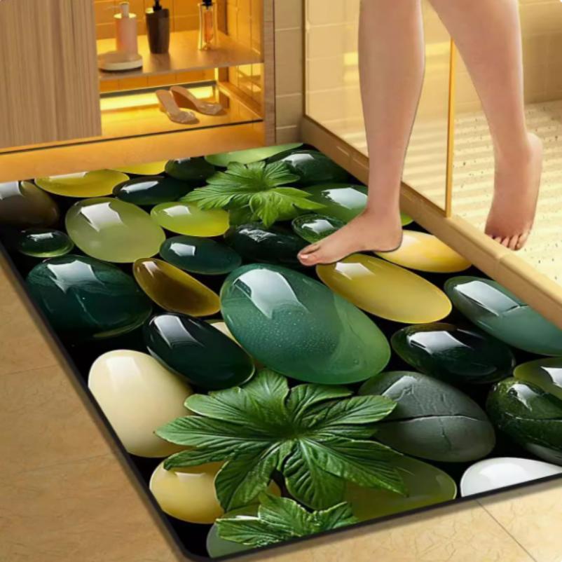 Rutschfeste, wasserabsorbierende Badematte Brehn