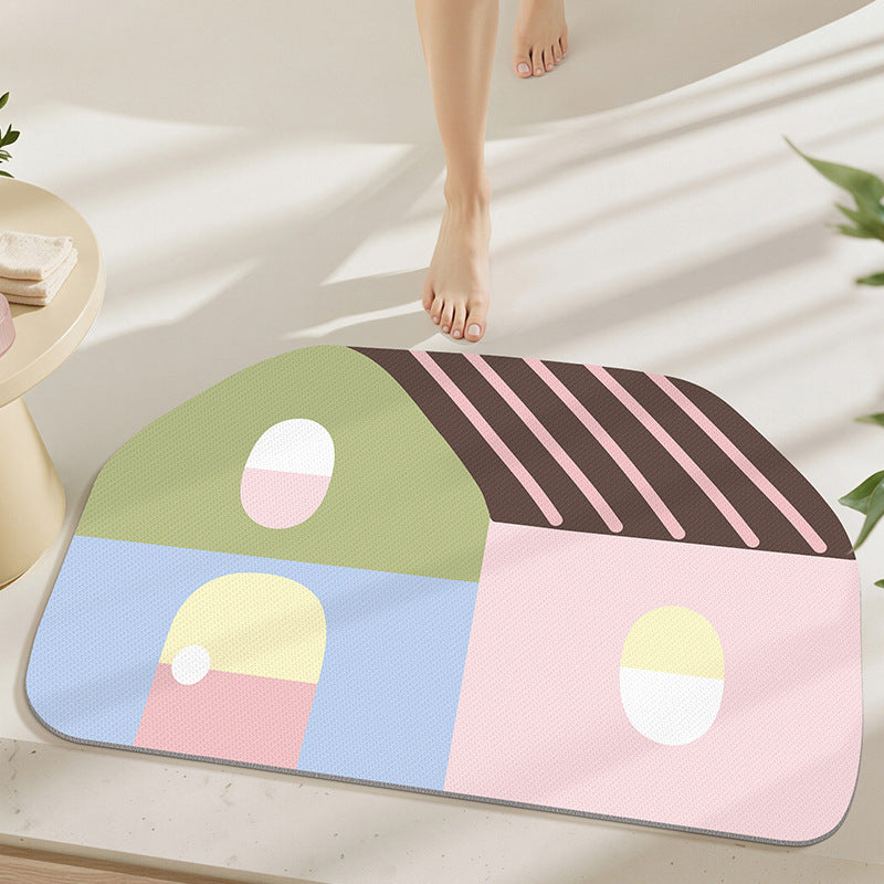 Geometrisches Design Badeteppich Brehn