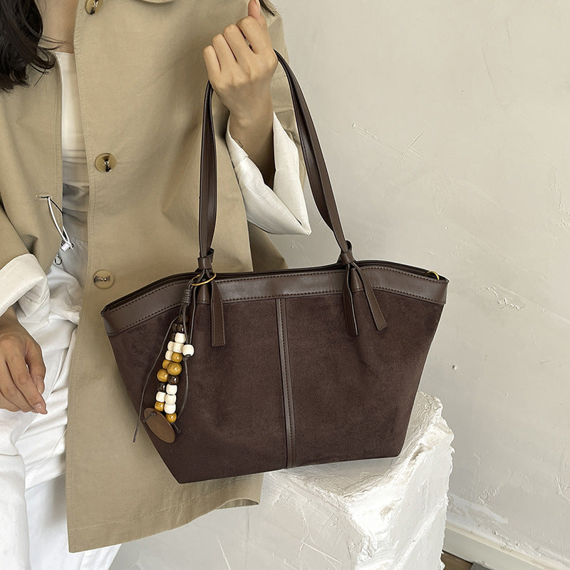 Chic Wildleder Tote-Handtasche