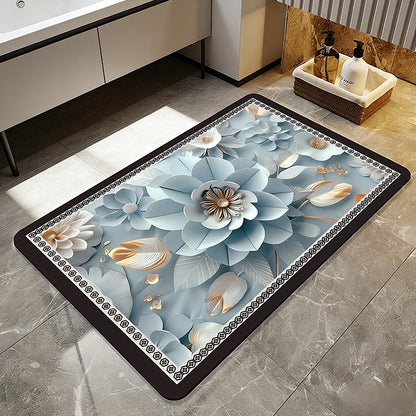 Blumenmuster Komfort Badezimmermatte Brehn
