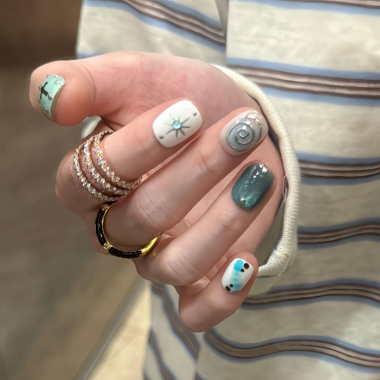 Künstliche Nagelspitzen mit Kreativen Geometrischen Designs Brehn