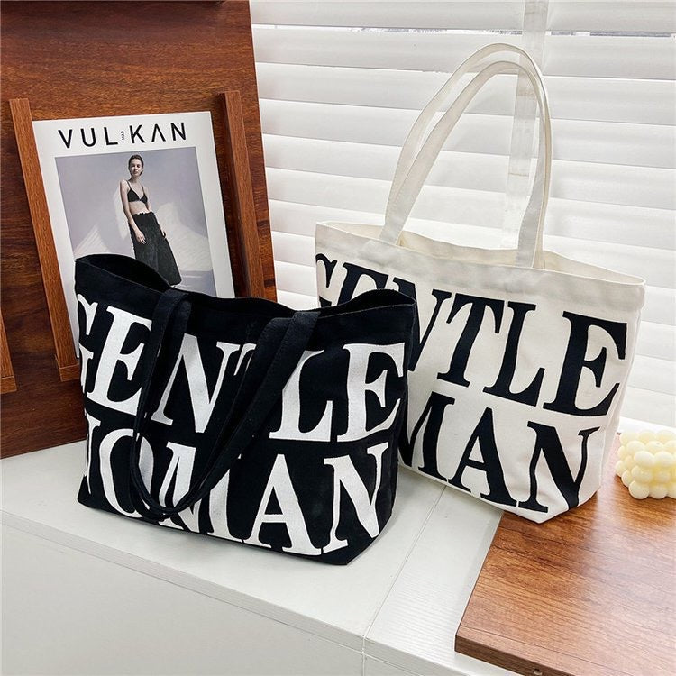 Modische Baumwolltasche mit Auffälligem Schriftzug Brehn