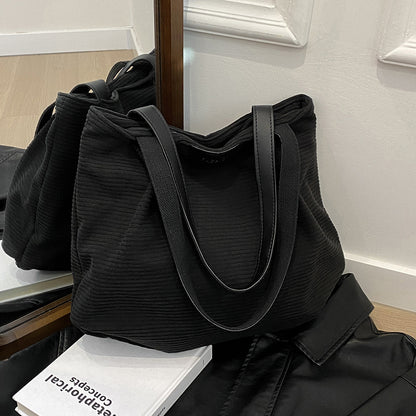 Strukturierter Stoff Tages-Hobo-Handtasche