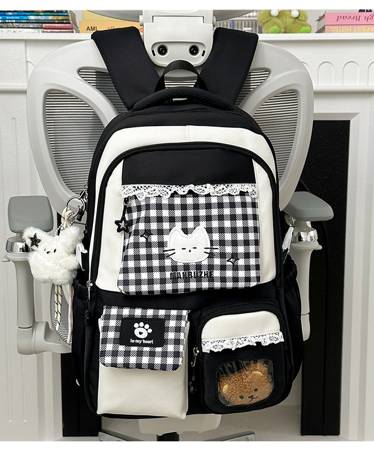 Niedlicher Charakterdesign Multi-Taschen Schulrucksack