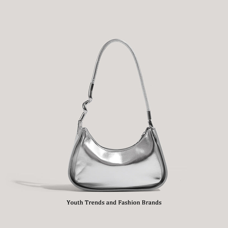 Schlanke Metallic Abend Schultertasche Brehn
