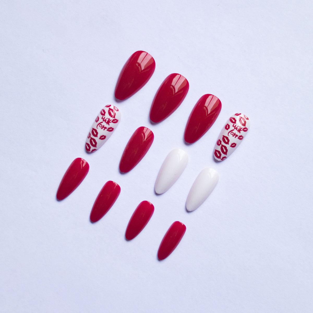 Kreative Lippen Druck Nagelkunst