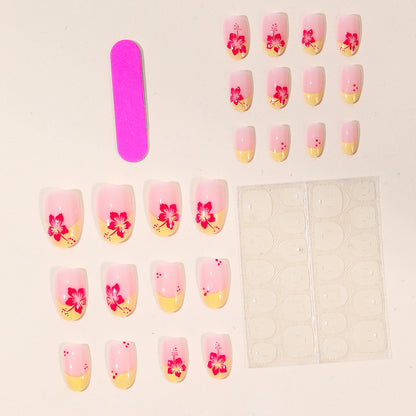 Florale französische Spitzen-Nagelkunst Brehn
