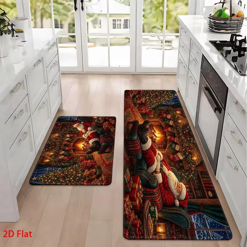Weihnachts-Themen Küchenmatte Set