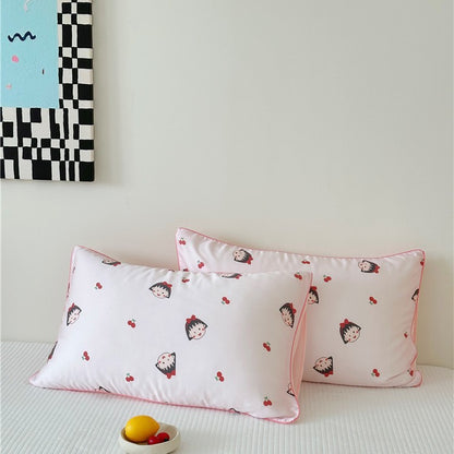 Kinder-Kissenbezug-Set aus Baumwollsatin mit Panda-Print und kariertem Design Brehn