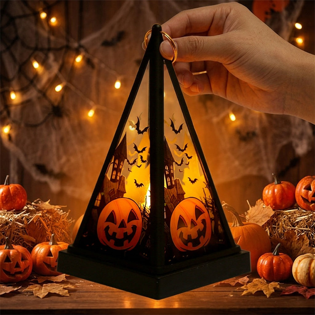 Halloween Deko-Laterne mit Kunstlichteffekt