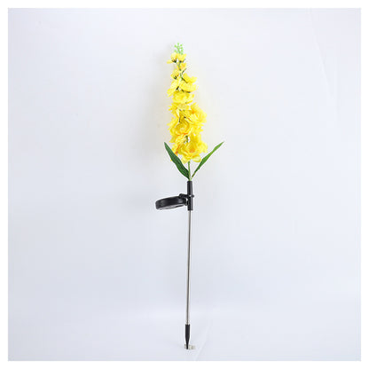 Dekorativer hoher künstlicher Delphinium-Gartenstecker mit Edelstahlspike und verstellbarem Clip Brehn