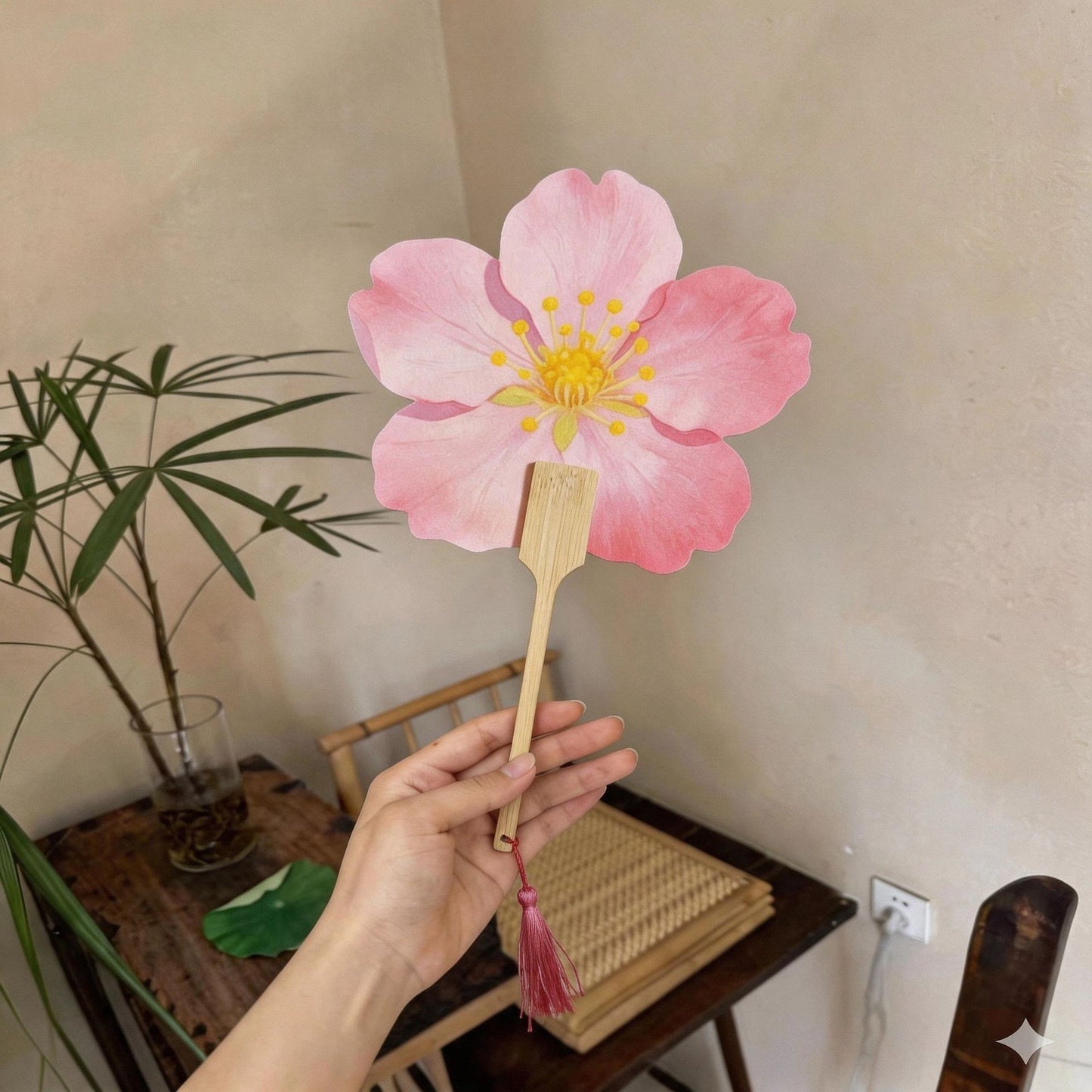Handgefächer mit Floralen Motiven Brehn