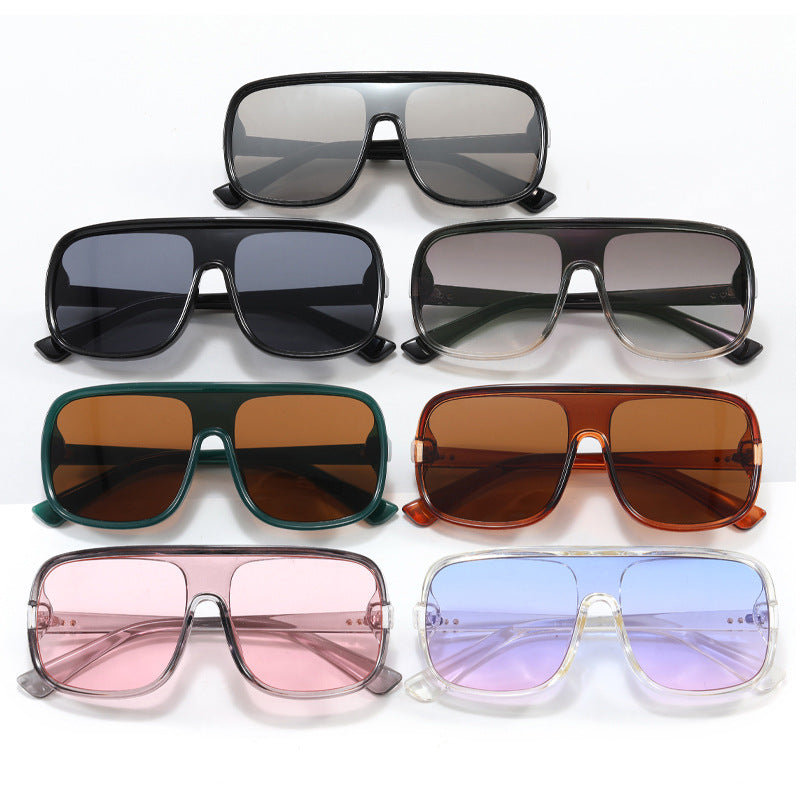 Damen modische Oversized-Sonnenbrille im futuristischen Design Brehn