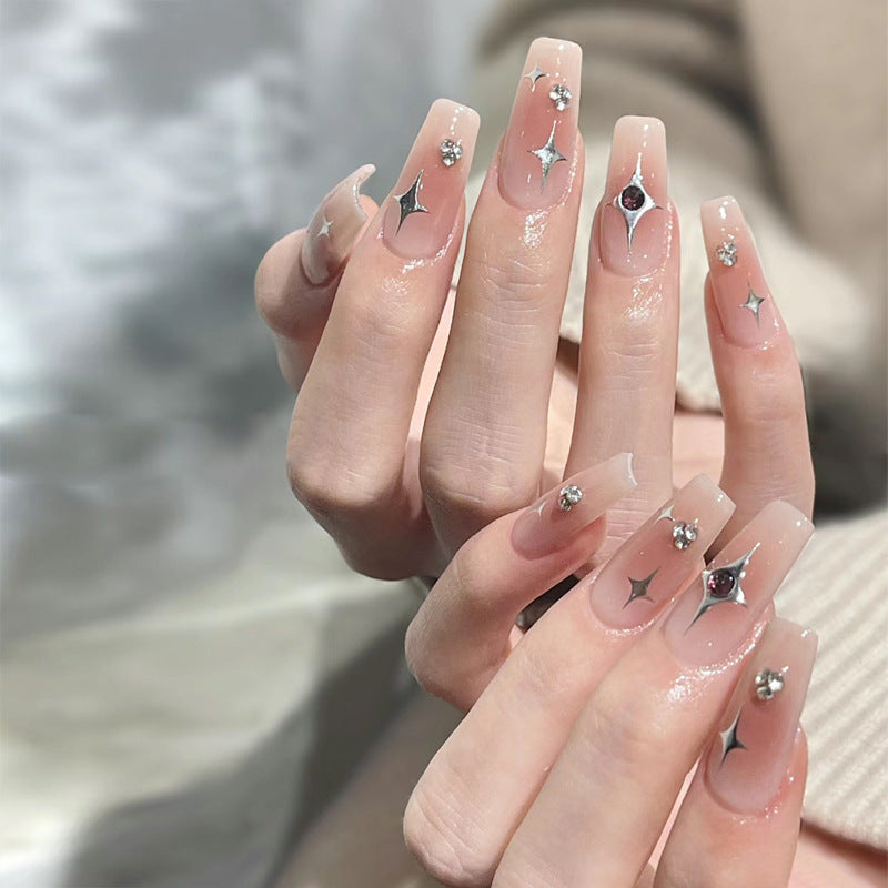 Premium mit Strass verzierten Press-On Nägel Brehn