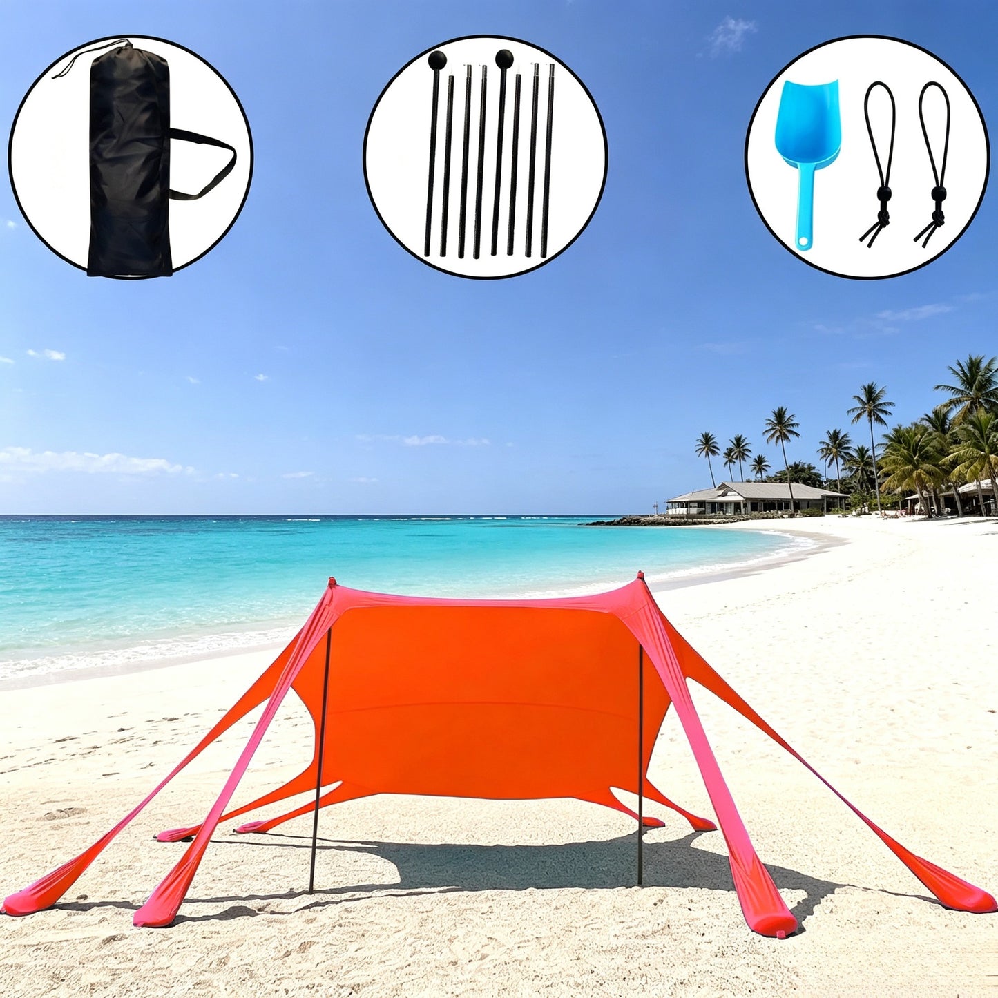 Tragbare Strand-Schatten-Kuppel Brehn