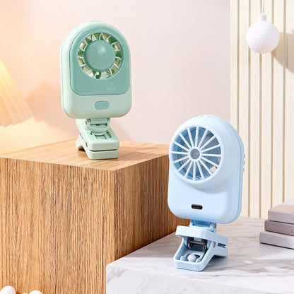 Damen tragbarer Clip-Ventilator mit USB-Anschluss und flexibel einstellbarem Neigungswinkel Brehn
