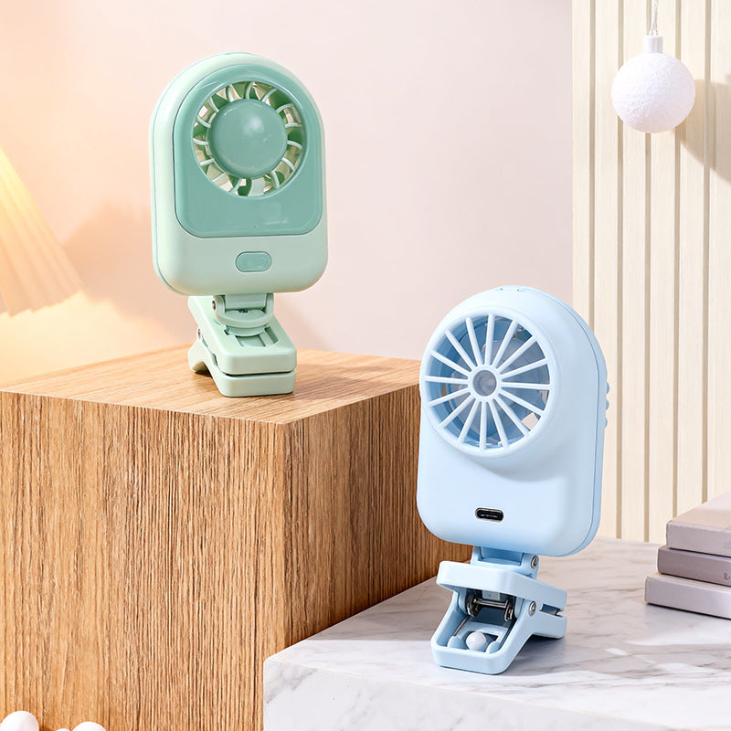 Frauen tragbarer Clip-Ventilator mit USB-Lademöglichkeit und hervorragender Flexibilität Brehn
