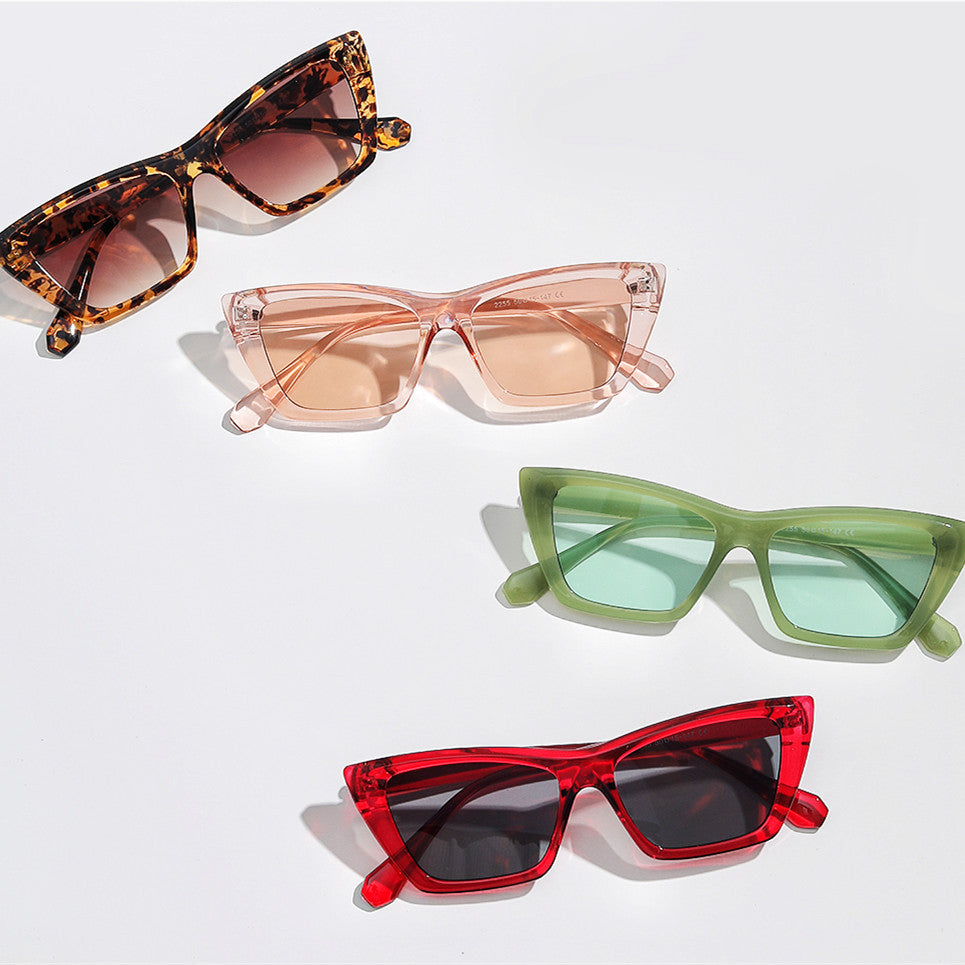 Damen geometrische Sonnenbrille mit stylischem Kunststoffrahmen Brehn