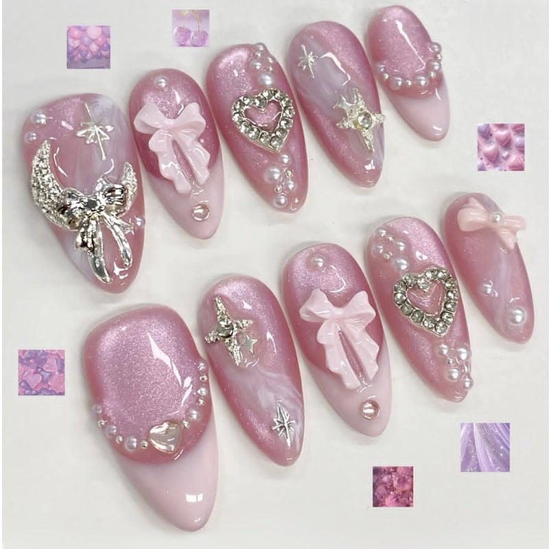 Glamourös Dekorative Press-On Nagelkunst Set Brehn