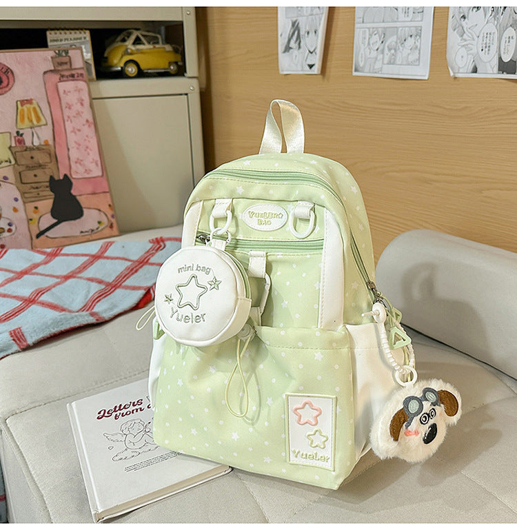 Sternenbedruckter Schulrucksack mit hoher Kapazität