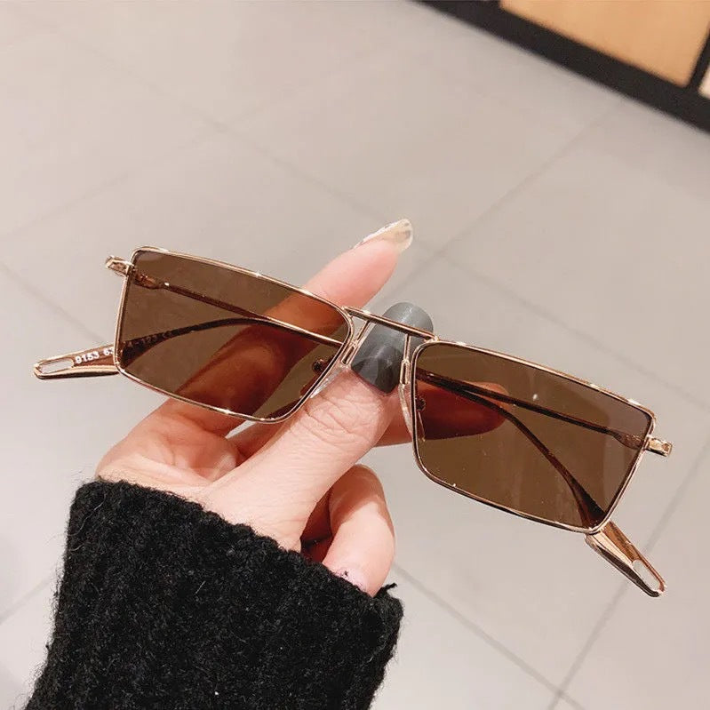 Modische Sonnenbrille mit Rechteckigem Metallrahmen Brehn
