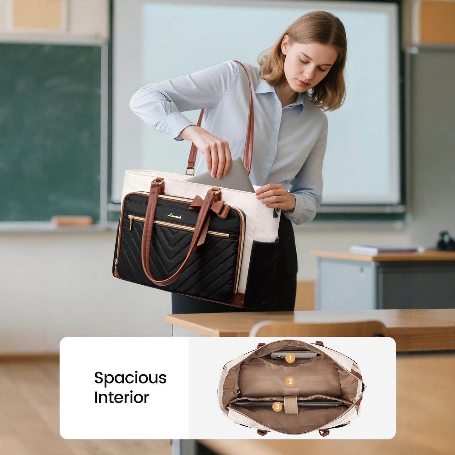 Elegante Multifunktions-Handtasche Brehn