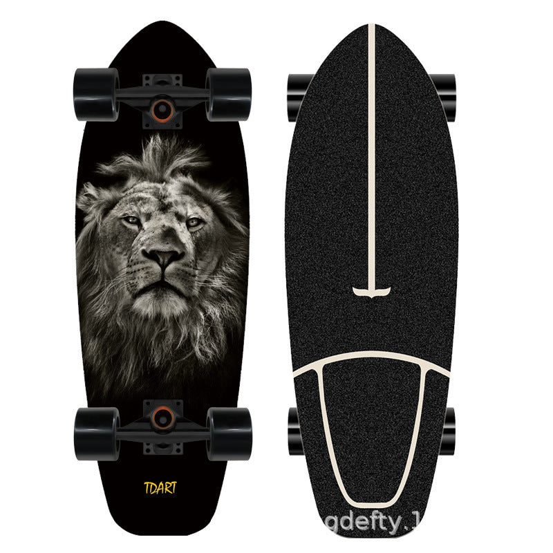 Künstlerisches Löwen Design Skateboard Brehn