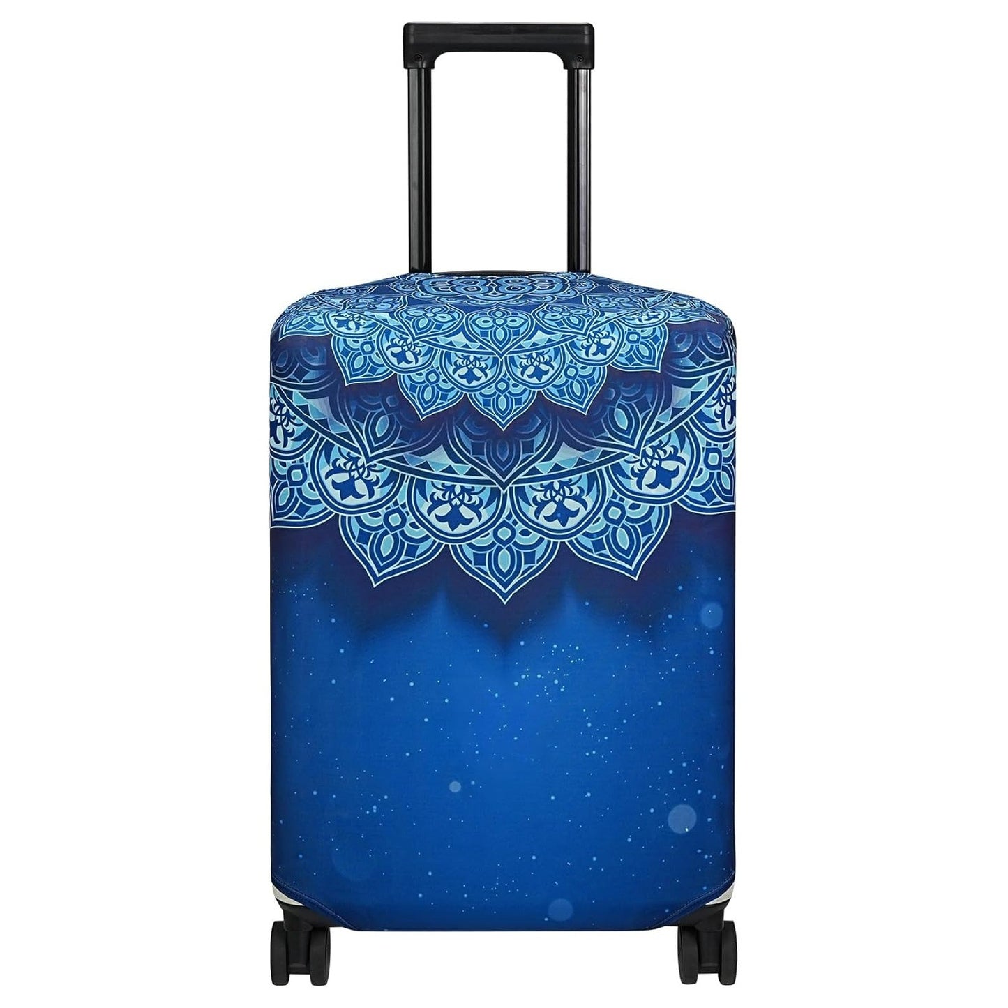 Unisex nan elastische Kofferhülle mit Mandala-Motiv, dehnbarer Schutzbezug für Teleskopgriff und Rollen Brehn