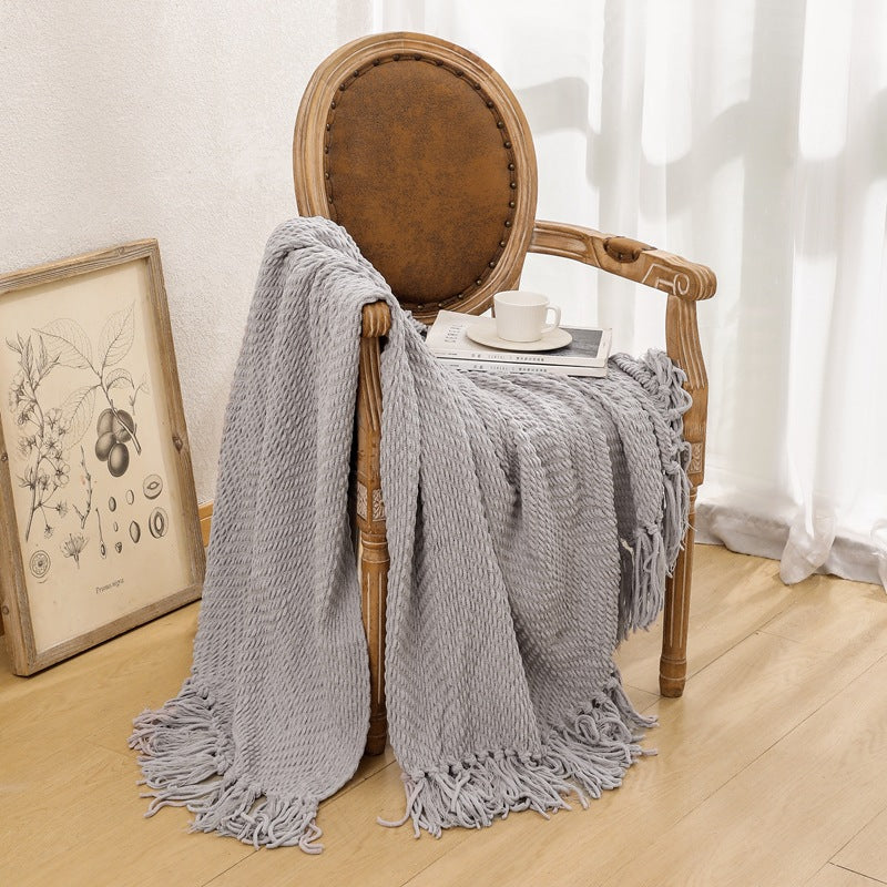 Gemütliche Strickdecke