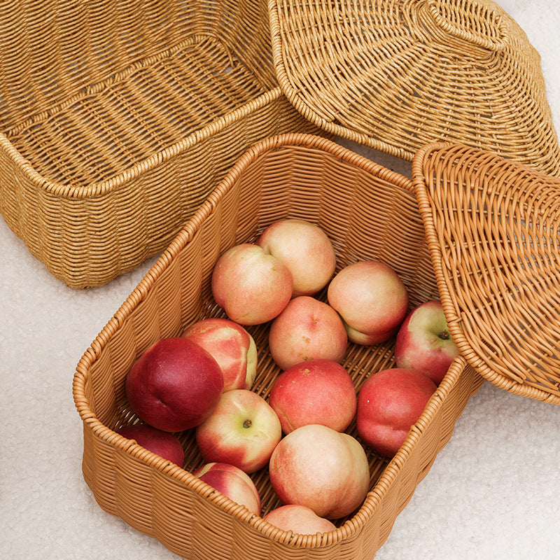Woven Storage Container with Lid Brehn