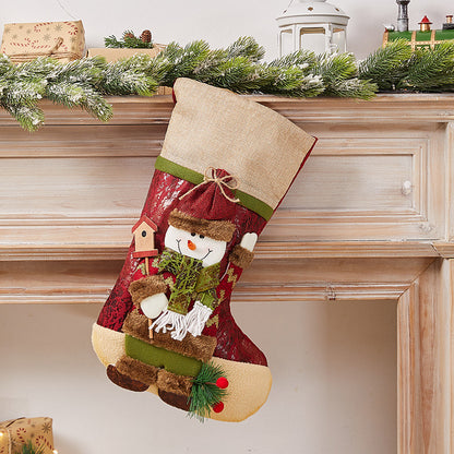 Festlicher Weihnachtsstrumpf mit Nostalgischem Design Brehn