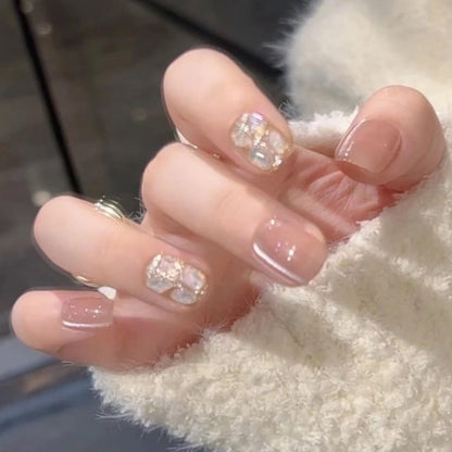 Glamorous Press-On Nagelkunstset mit Strassakzenten Brehn