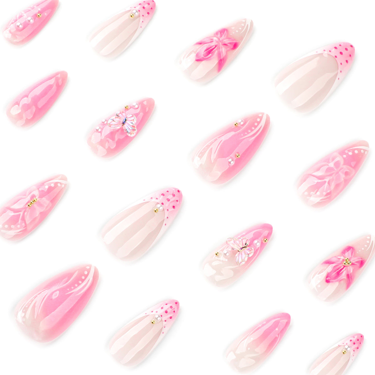 Kunstvolle Nagelverlängerungen mit floralen Akzenten Brehn