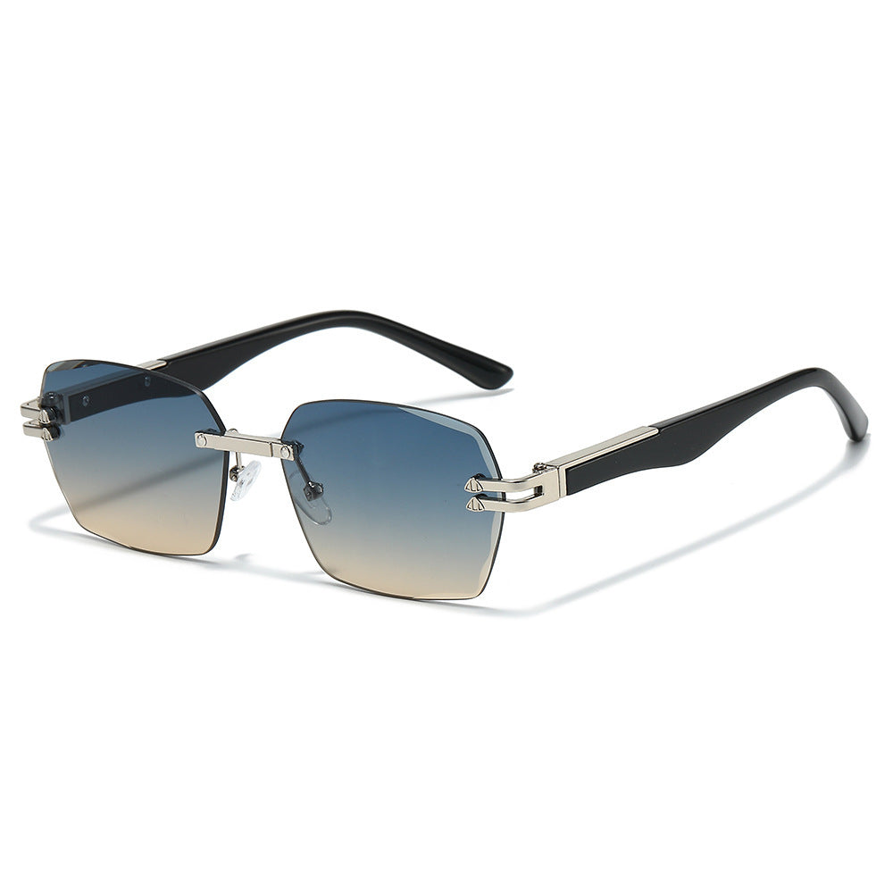 Oversized geometrische Sonnenbrille mit Metallelementen Brehn