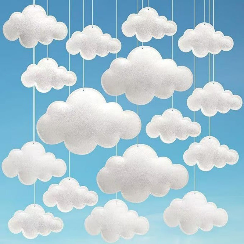 Stoff Wolken Mobile Dekor Brehn