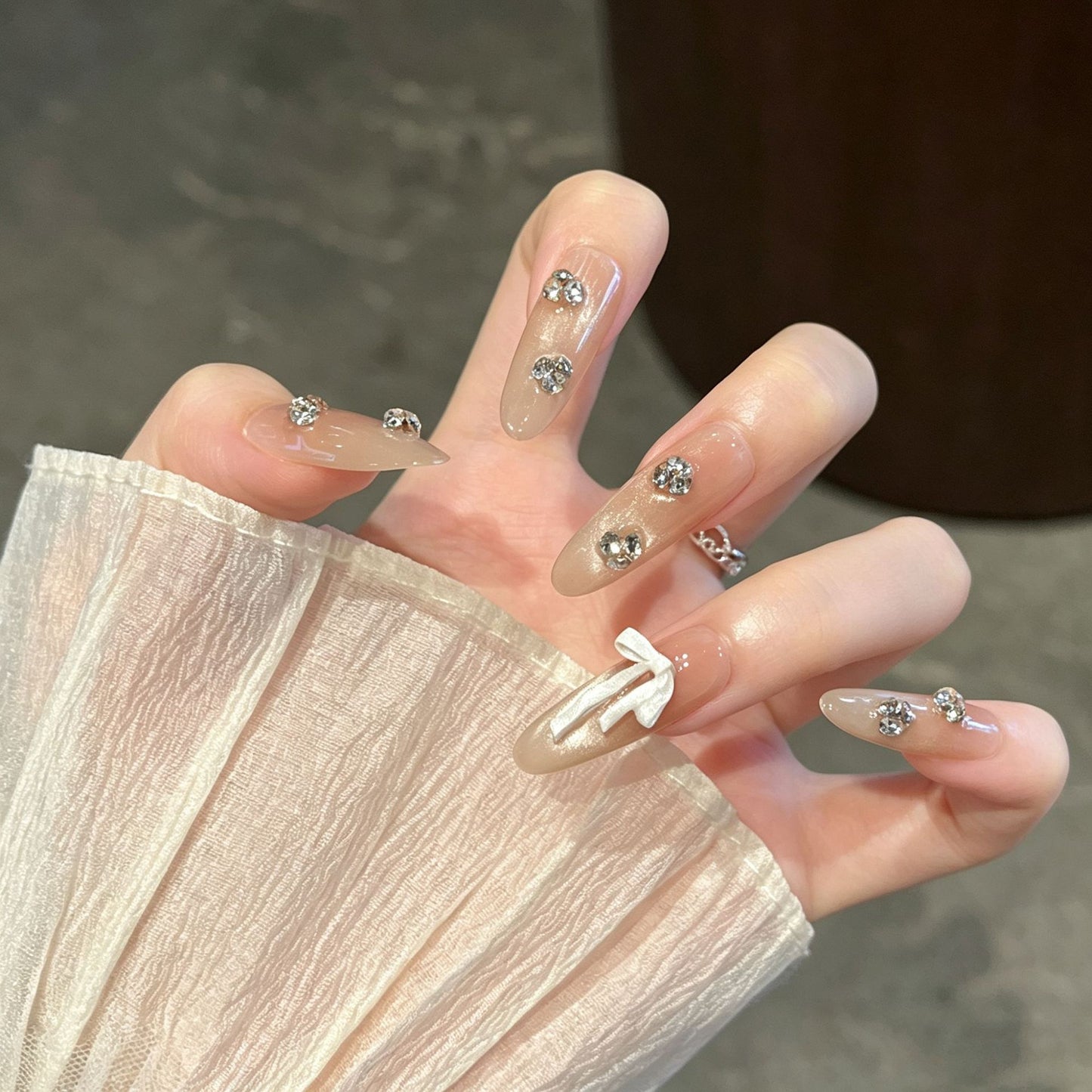 Dekorative Strass-Beschichtete Druck-Nagelverlängerungen Brehn