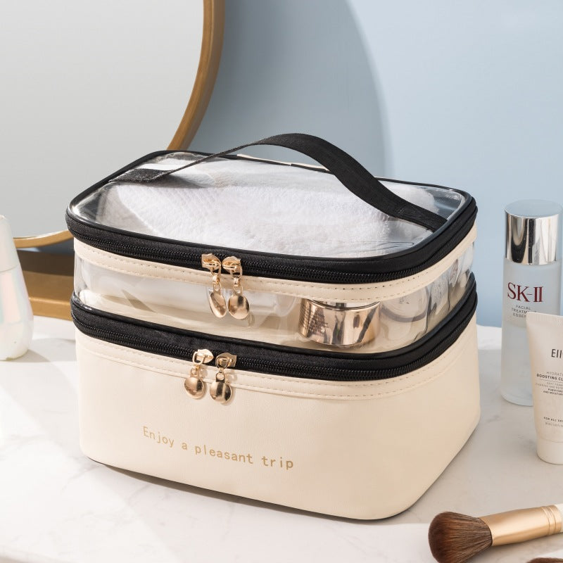 Dual-Layer Transparenter Kosmetik Organizer Brehn