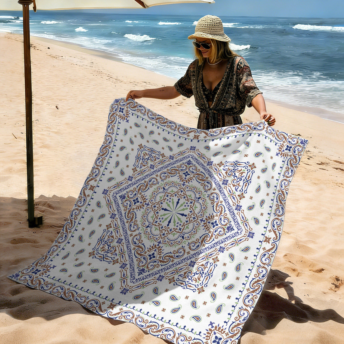 Mandala Design Strandmatte Brehn
