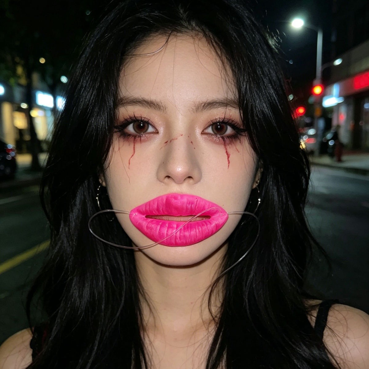 Dekorative Lippenfigur